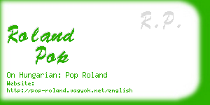 roland pop business card